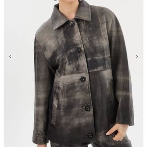 Lamarque Black and Gray Utility Jacket
